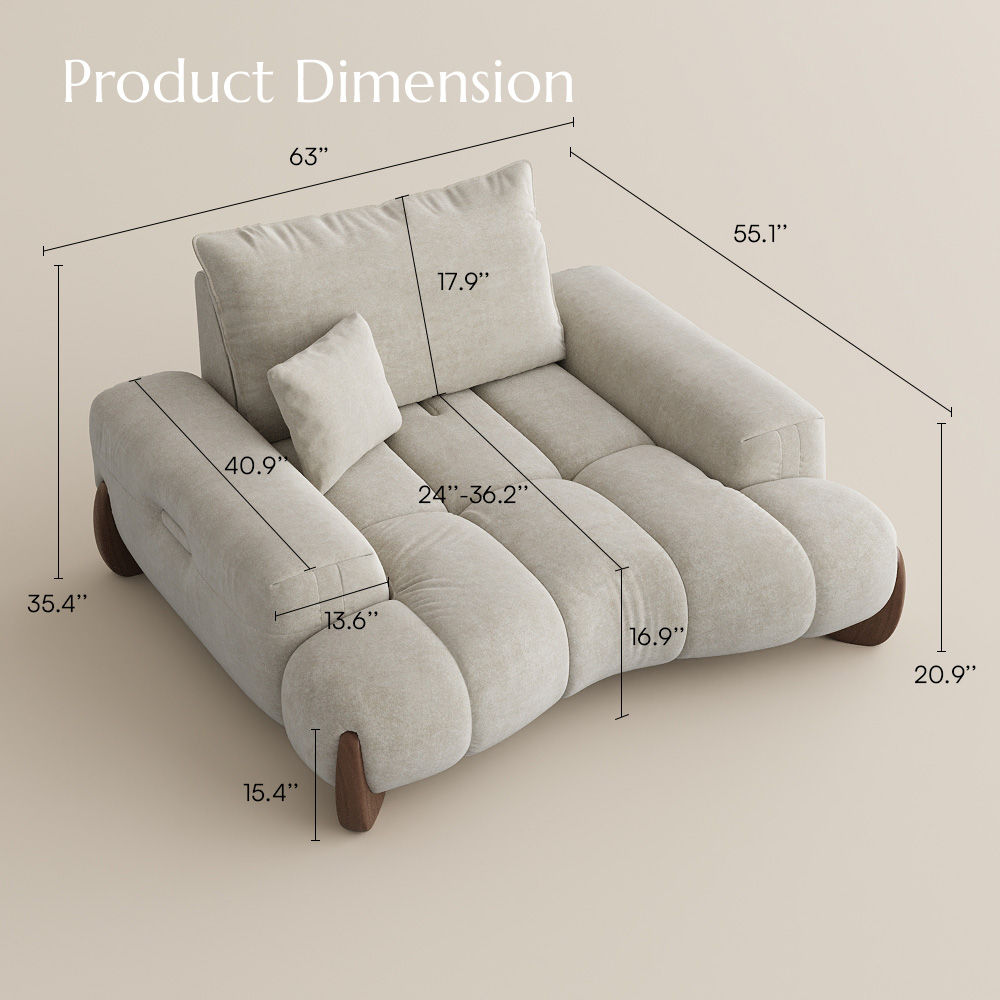 Modern Beige Fabric Sofas & Loveseats