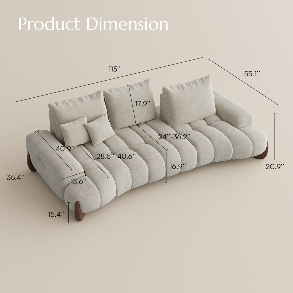 Apartment Beige Fabric Sofas & Loveseats