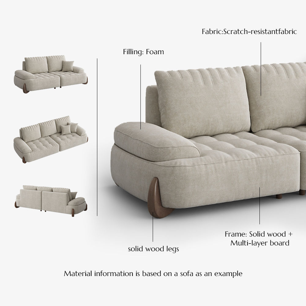 Pet Friendly Beige Fabric Sofas & Loveseats