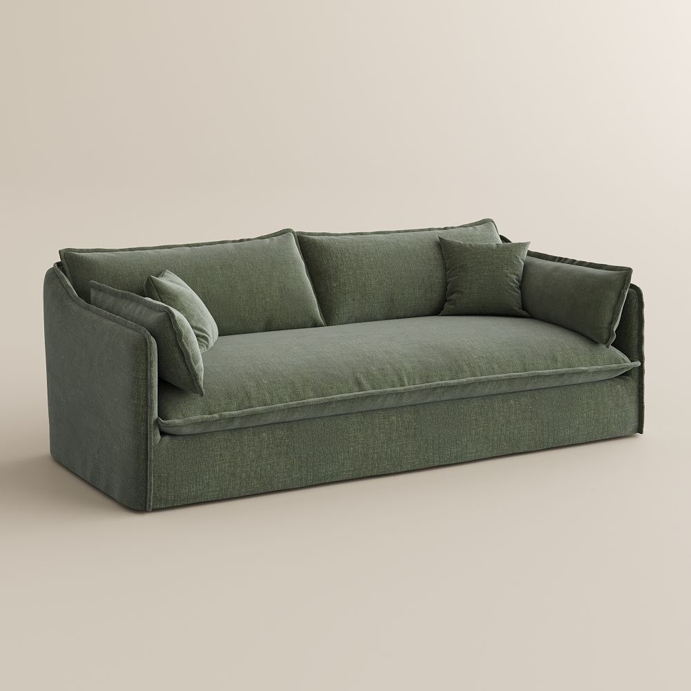 Sponge Green Cotton and Linen Sofas & Loveseats