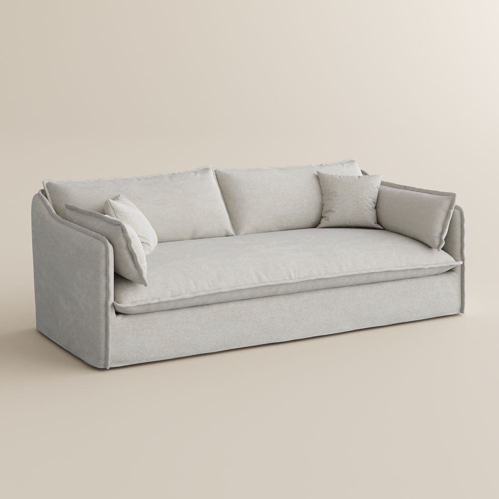Living Room Beige Cotton and Linen Sofas & Loveseats