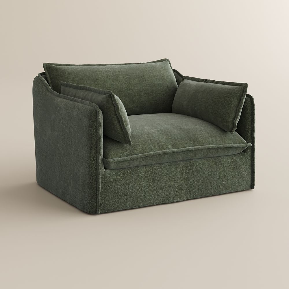 Washable Green Cotton and Linen Sofas & Loveseats