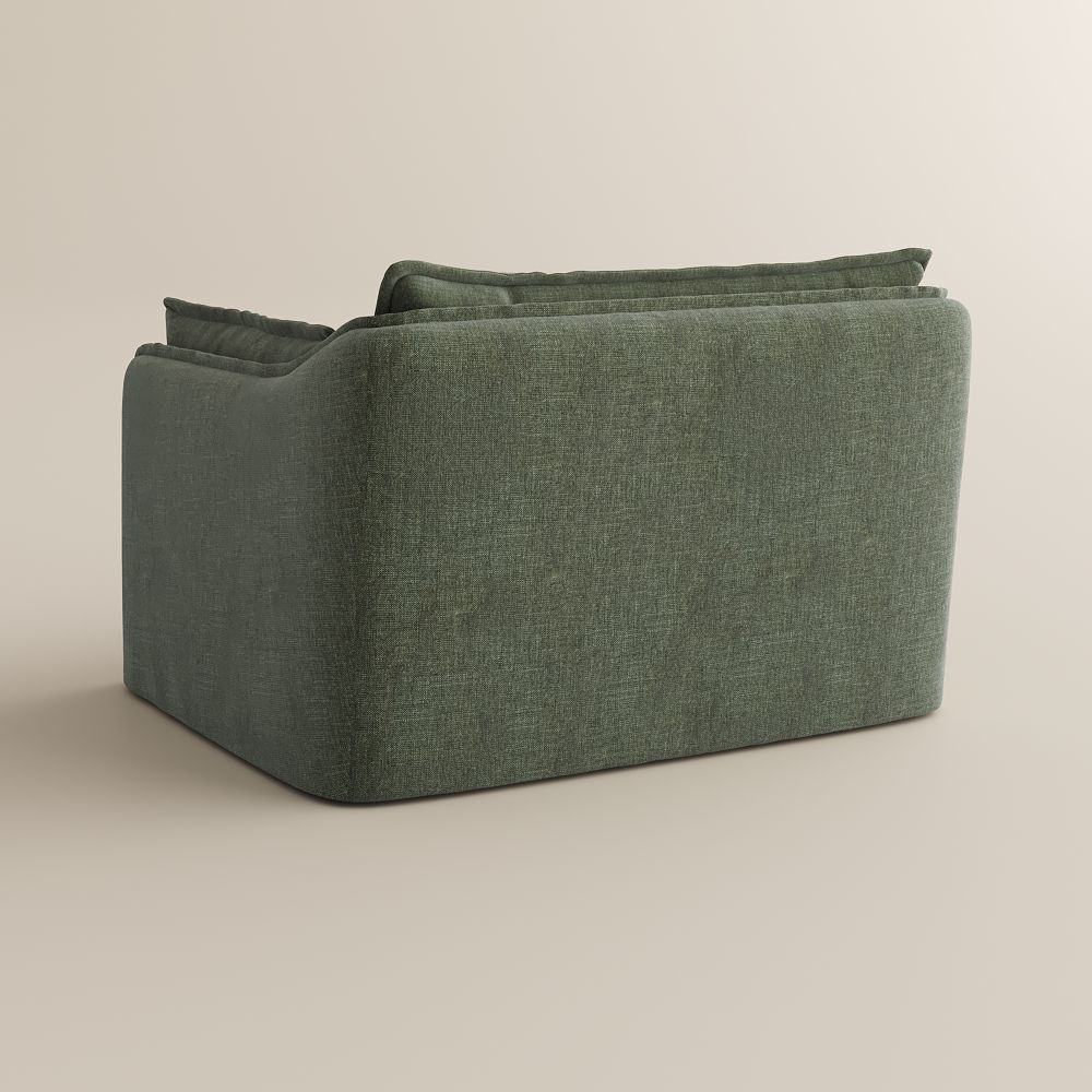 Apartment Green Cotton and Linen Sofas & Loveseats
