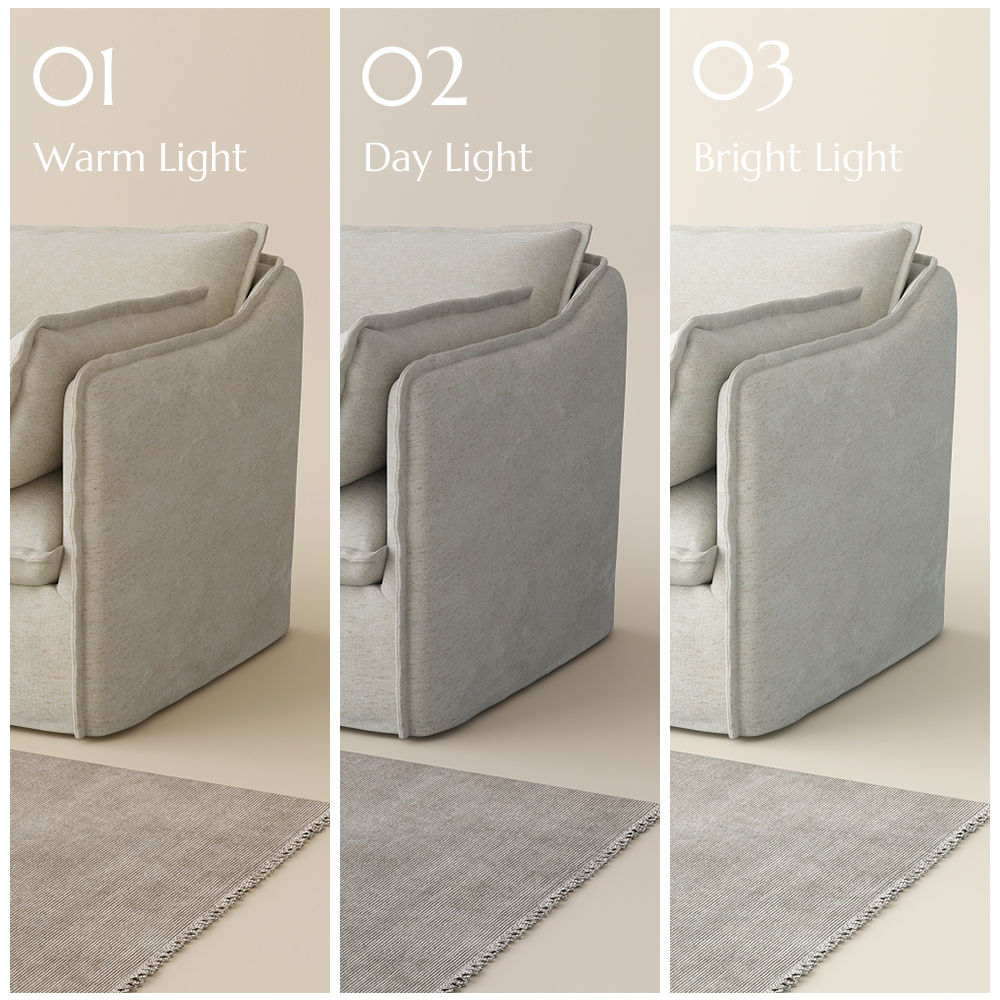 Soft Beige Cotton and Linen Sofas & Loveseats