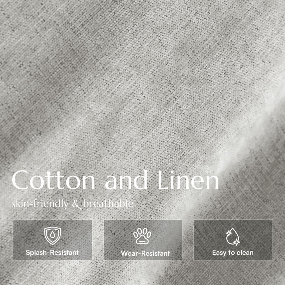 Comfortable Beige Cotton and Linen Sofas & Loveseats