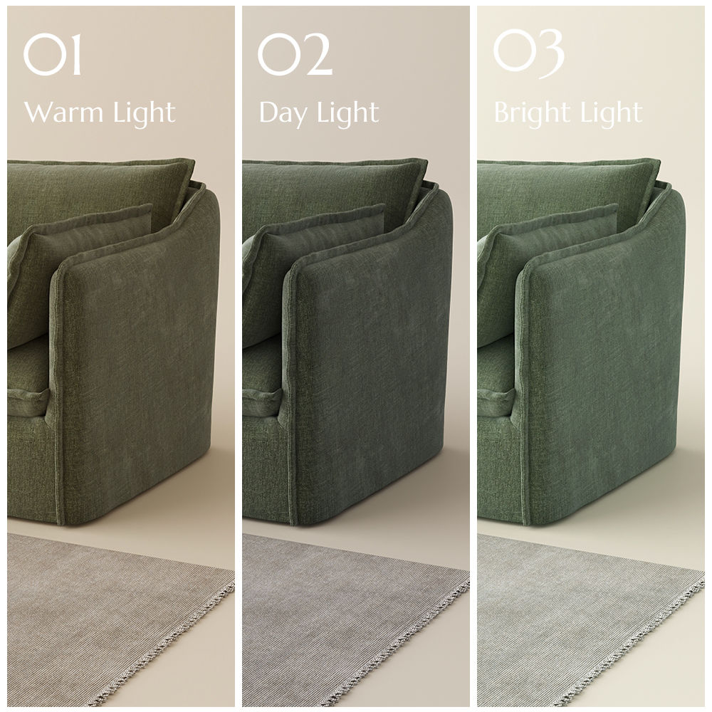 Linen Green Cotton and Linen Sofas & Loveseats