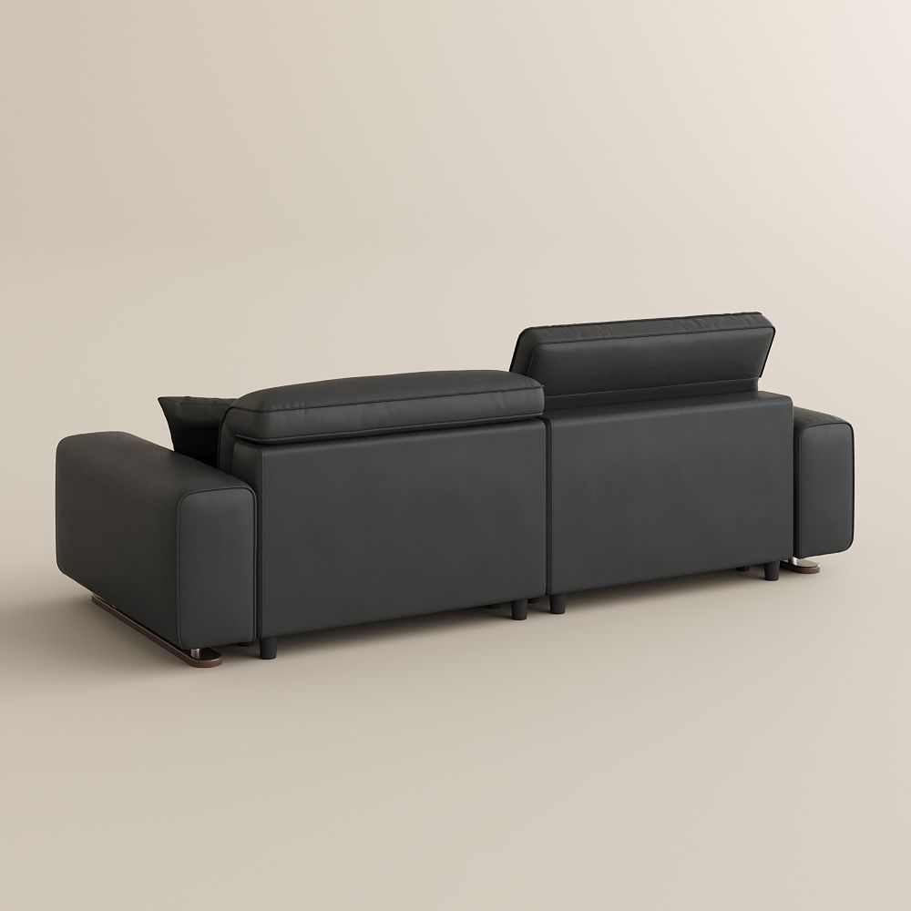 Apartment Black Eco PU Leather Sofas & Loveseats