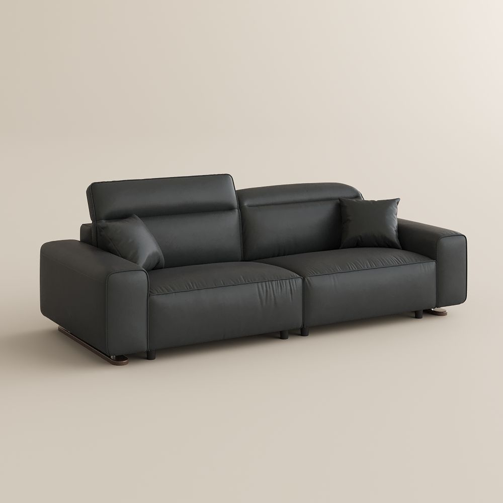 Eco Leather Black Eco PU Leather Sofas & Loveseats
