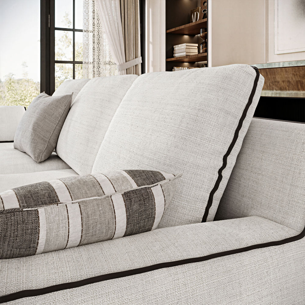 Cotton Beige Cotton and Linen Sofas & Loveseats