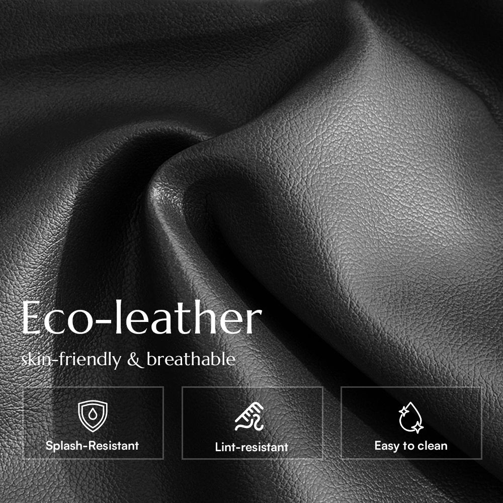 2-3 Seater Black Eco PU Leather Sofas & Loveseats