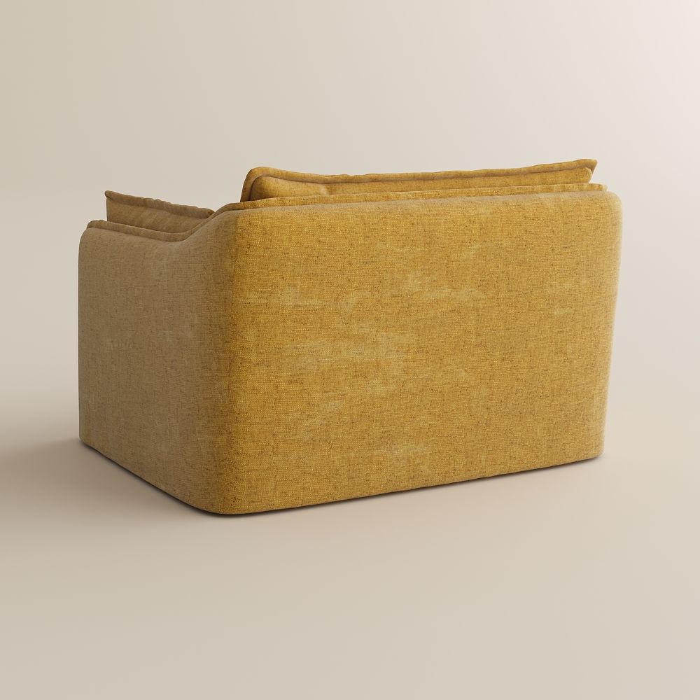 Sponge Yellow Cotton and Linen Sofas & Loveseats