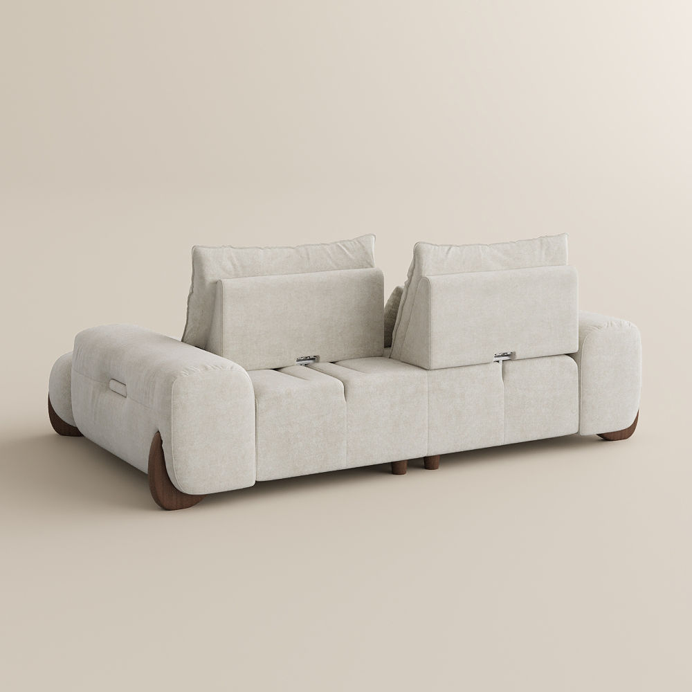 Wood Beige Fabric Sofas & Loveseats