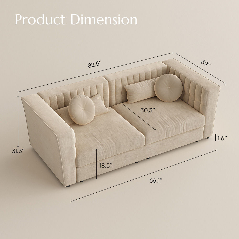 Partial Assembly Required Beige Velvet Sofas & Loveseats