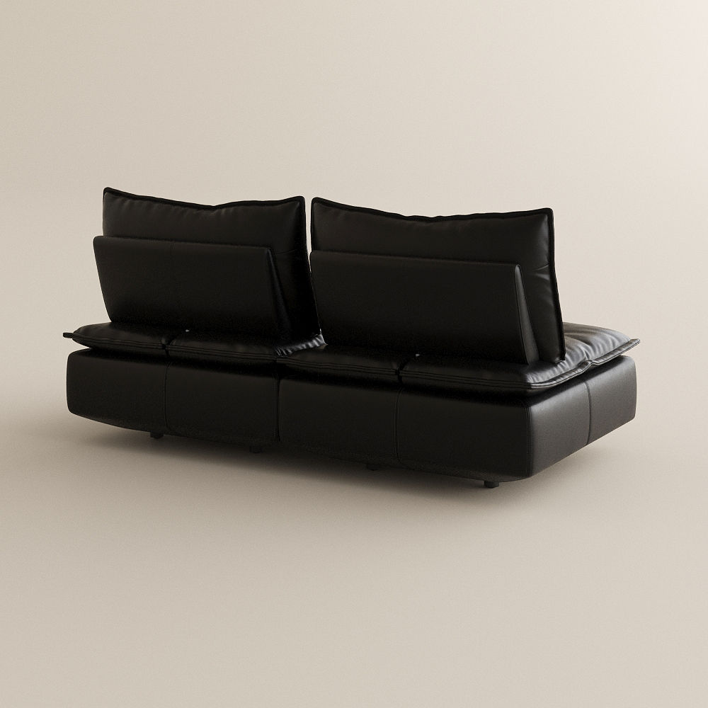 Apartment Black Eco PU Leather Sofas & Loveseats