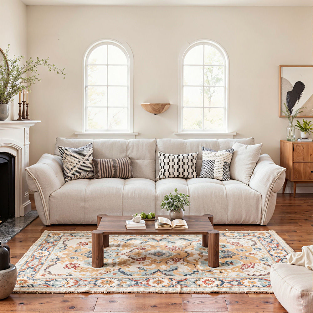 Large Beige Chenille Sofas & Loveseats