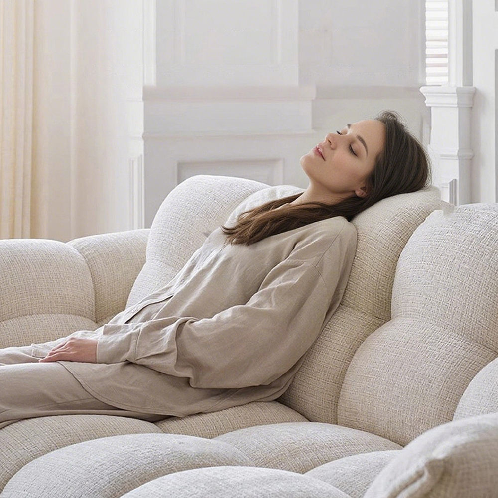 Very Relaxed Beige Chenille Sofas & Loveseats