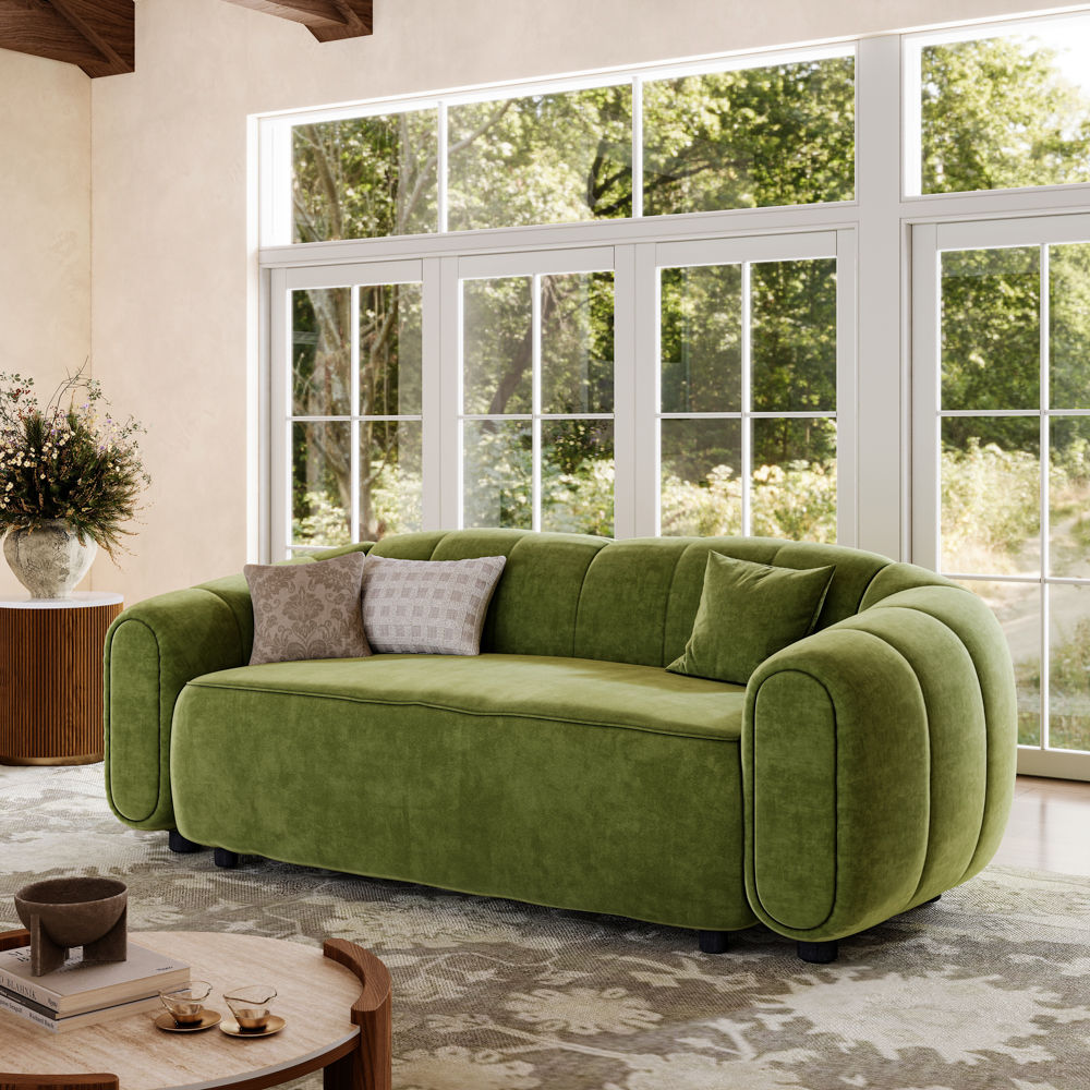 Comfortable Green Velvet Sofas & Loveseats