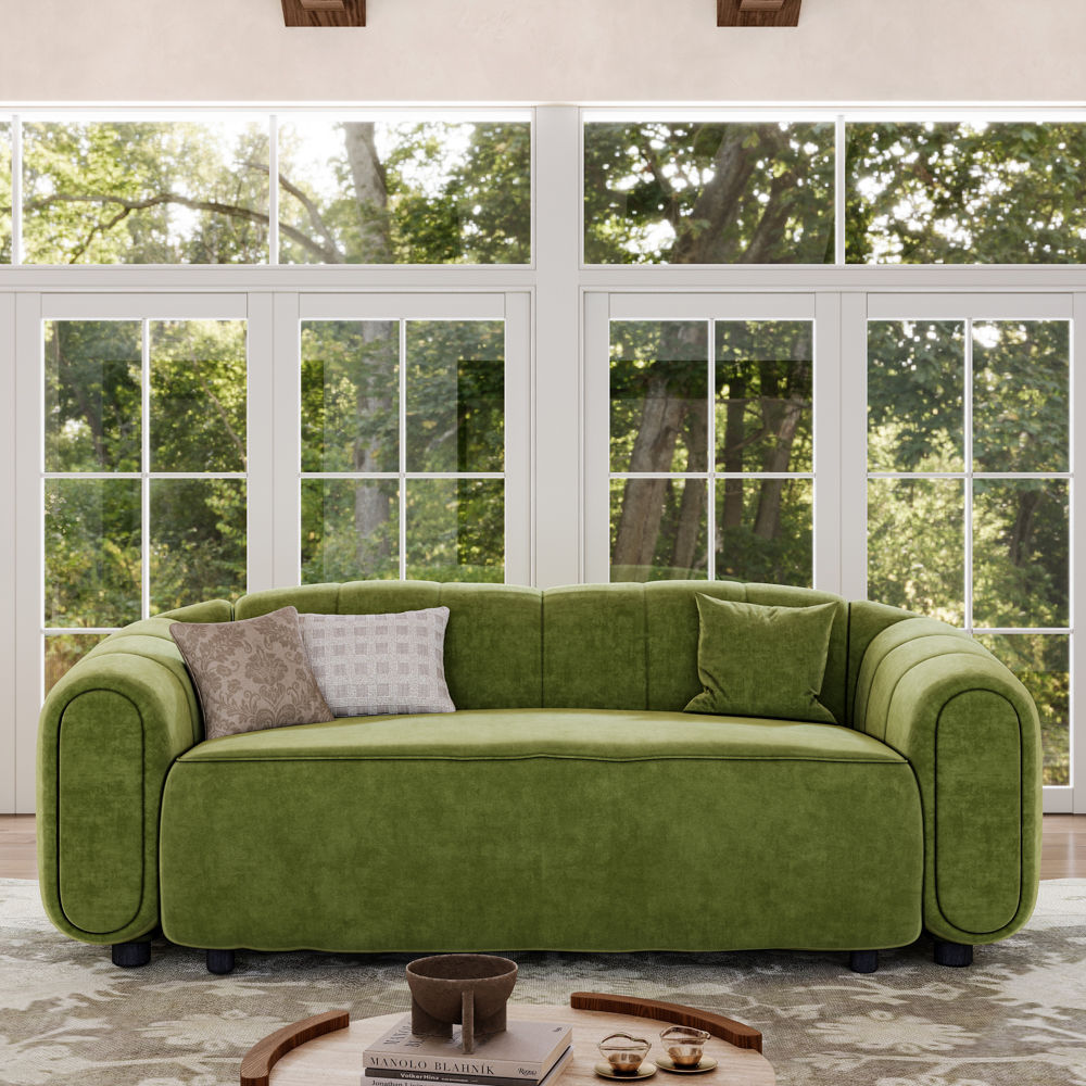 Soft Green Velvet Sofas & Loveseats
