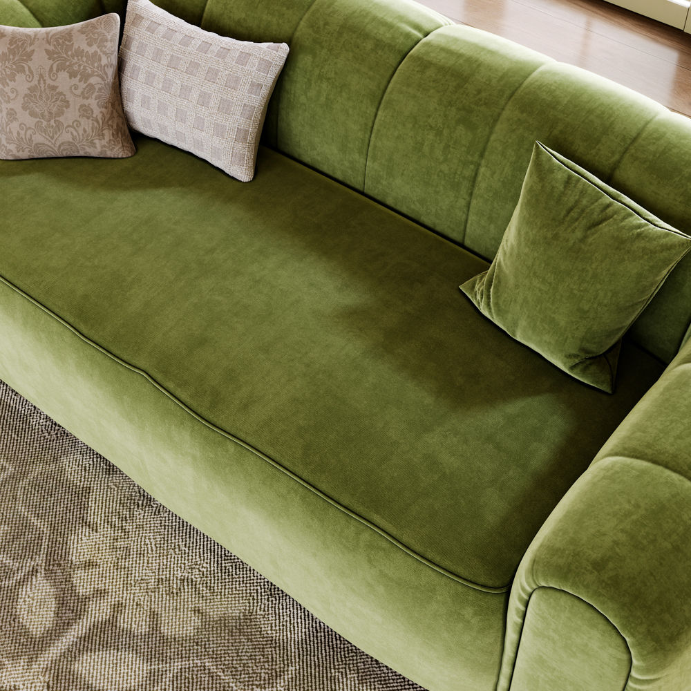 2 Seaters Green Velvet Sofas & Loveseats