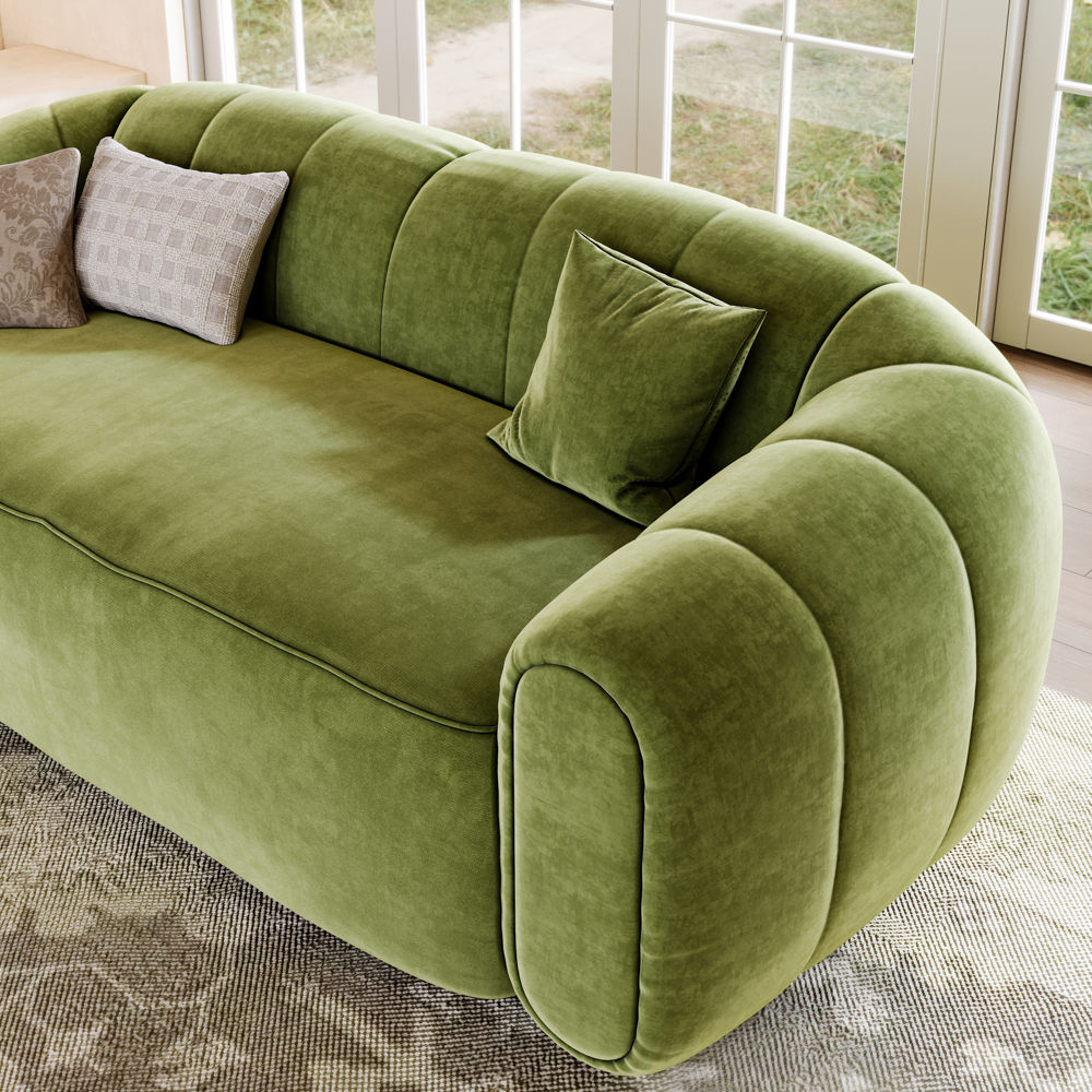 Soft Green Velvet Sofas & Loveseats