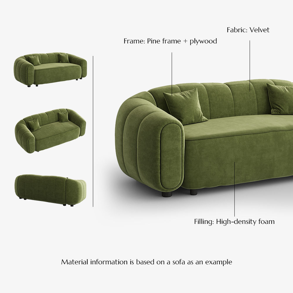 Apartment Green Velvet Sofas & Loveseats