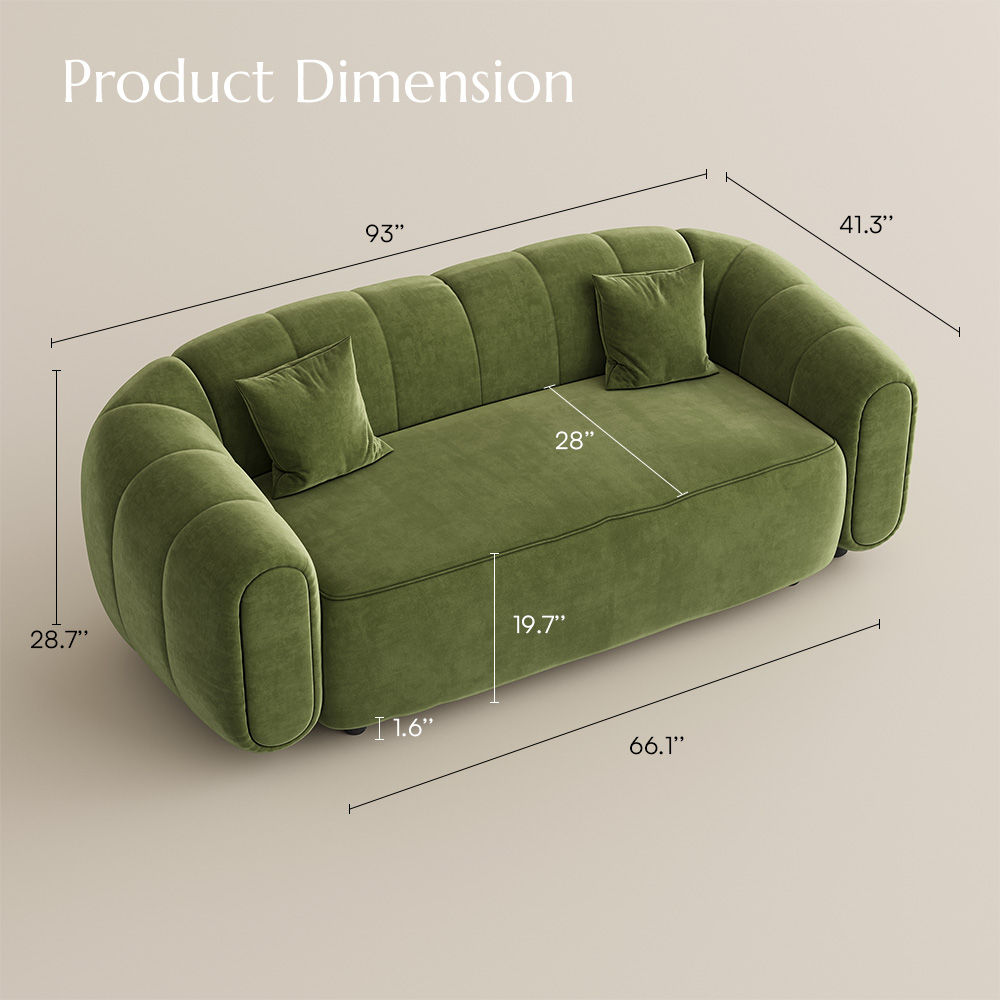 Green Green Velvet Sofas & Loveseats