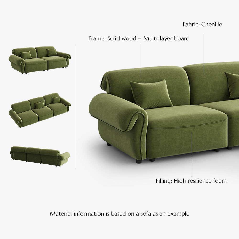 Chenille Green Chenille Sofas & Loveseats