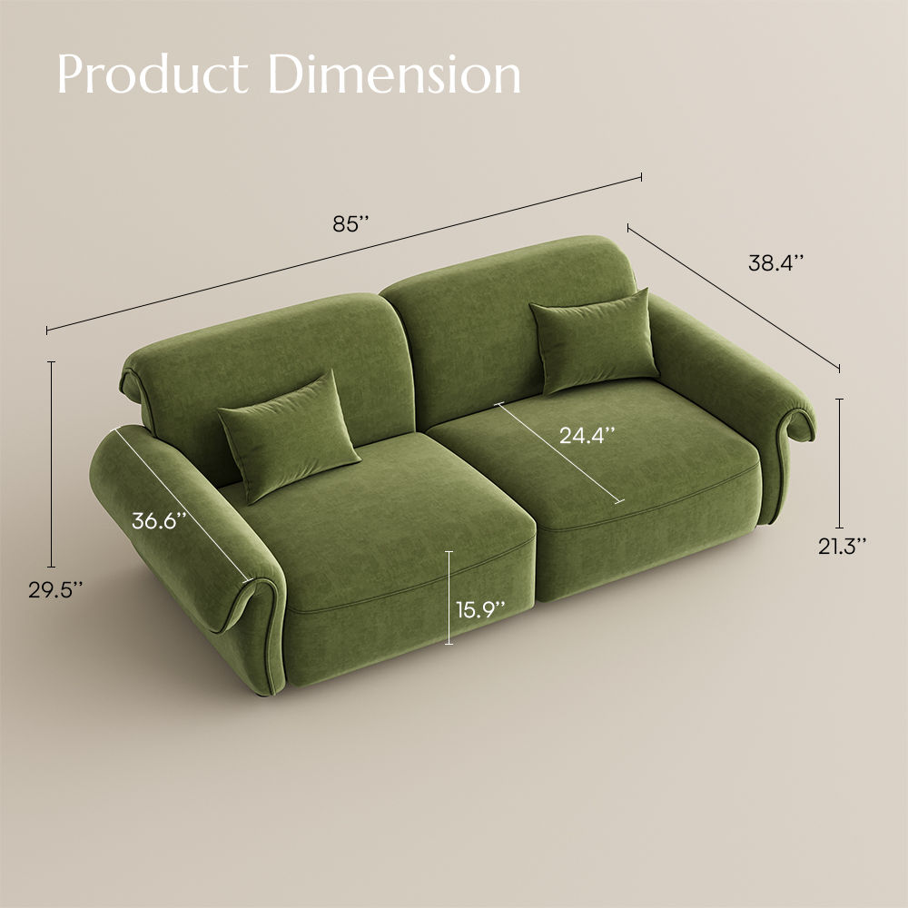 Pet Friendly Green Chenille Sofas & Loveseats