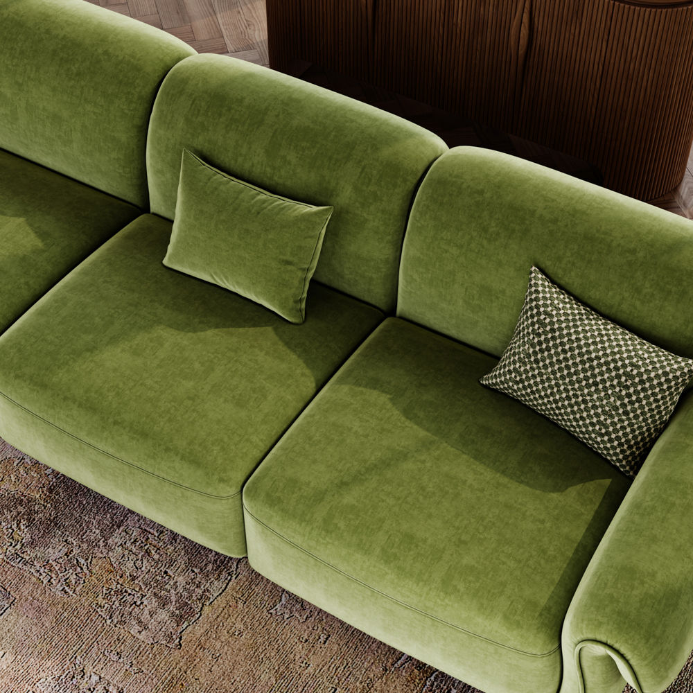 Pure Color Green Chenille Sofas & Loveseats