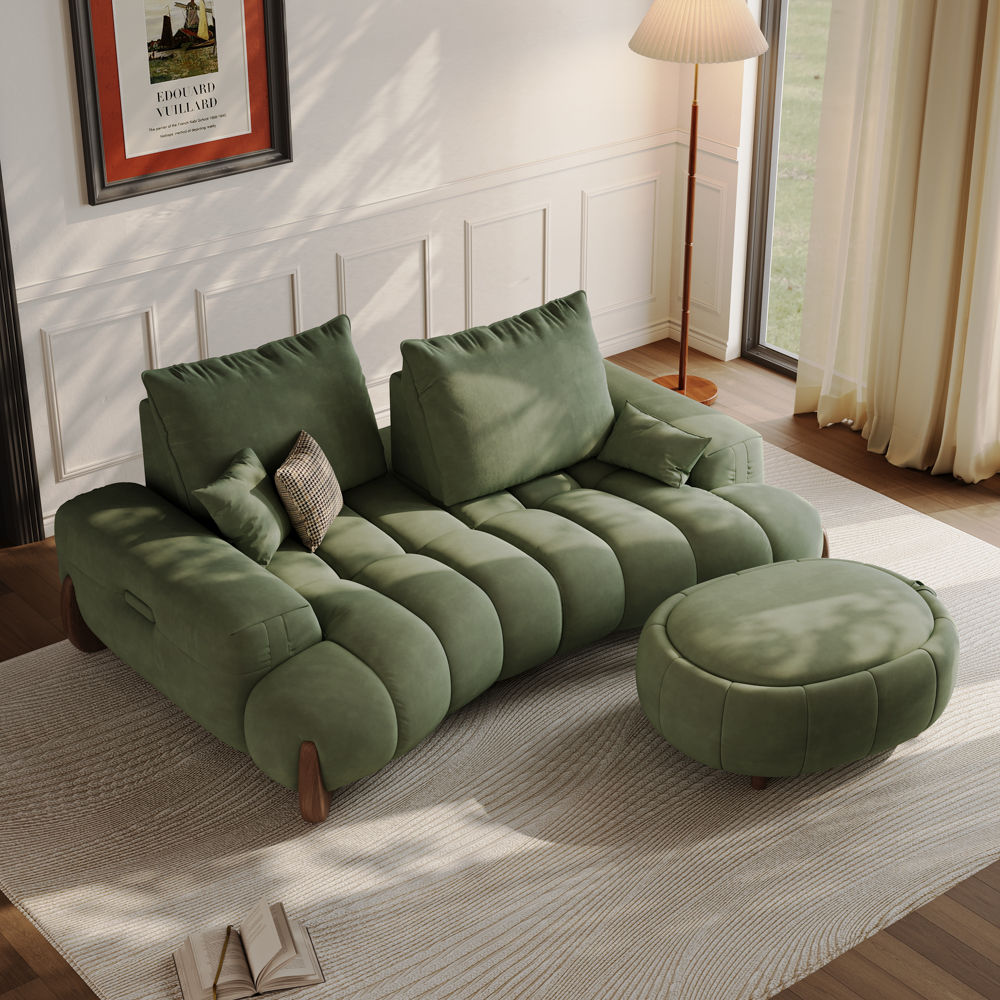 Large Green Fabric Sofas & Loveseats