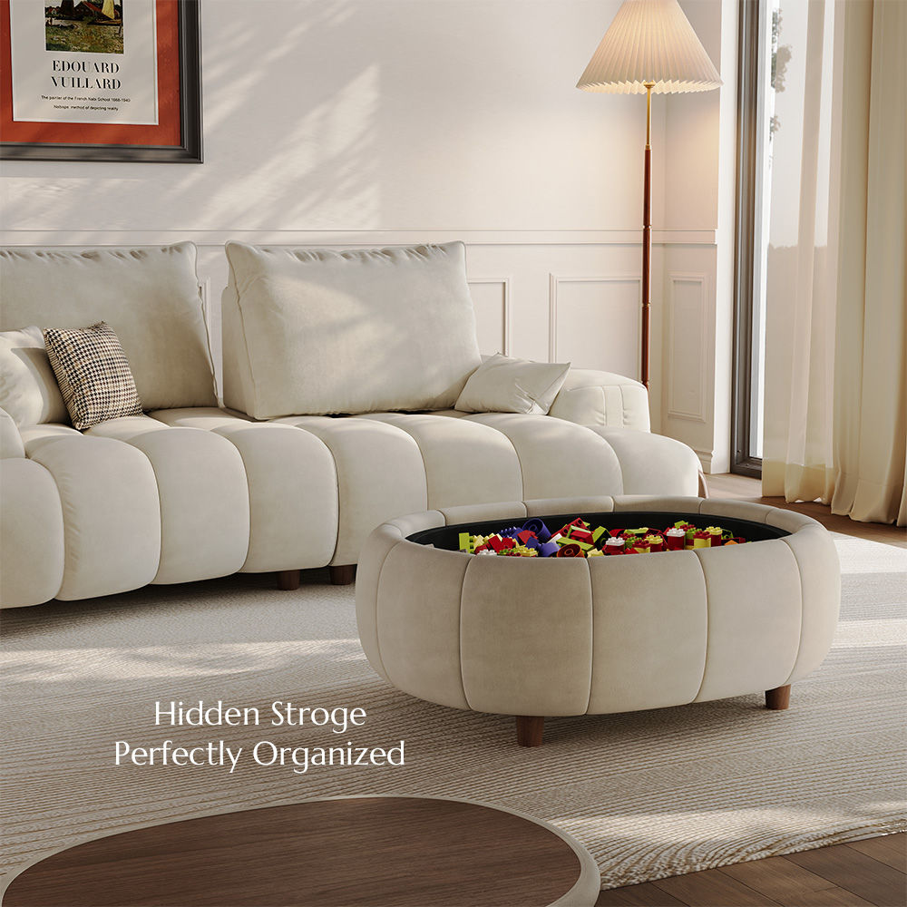 Comfortable Beige Fabric Sofas & Loveseats