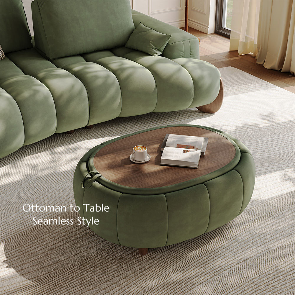 Green Green Fabric Sofas & Loveseats
