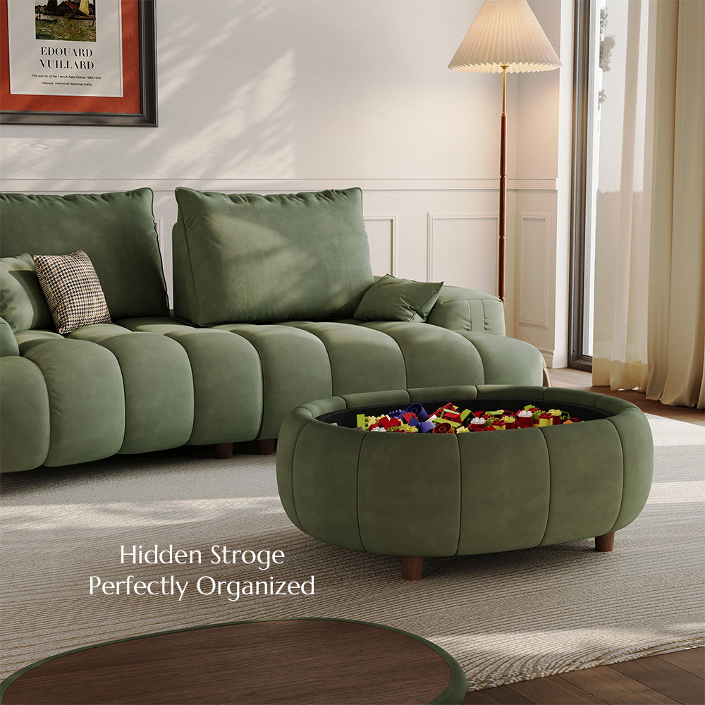 Living Room Green Fabric Sofas & Loveseats
