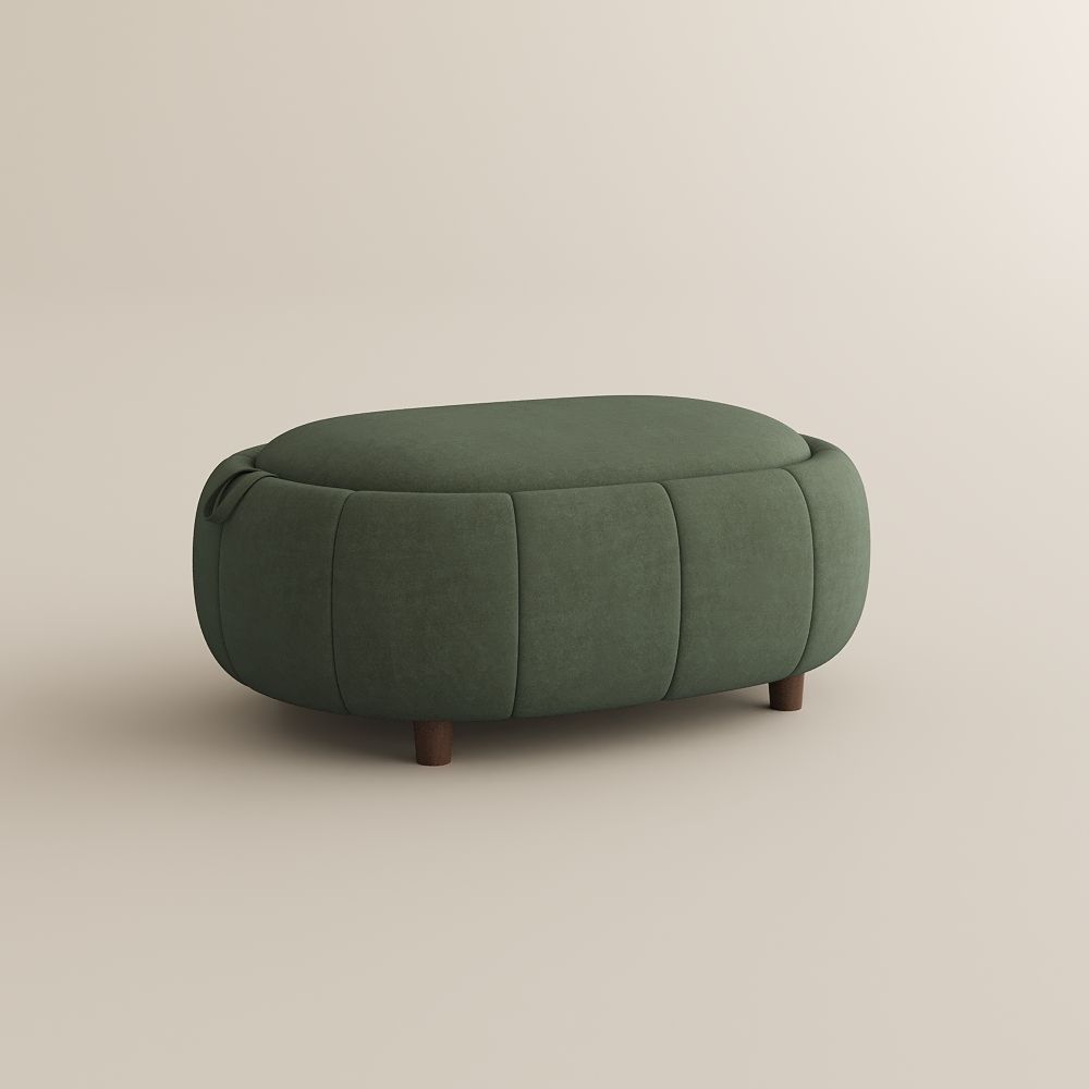 Single Seat Green Fabric Sofas & Loveseats