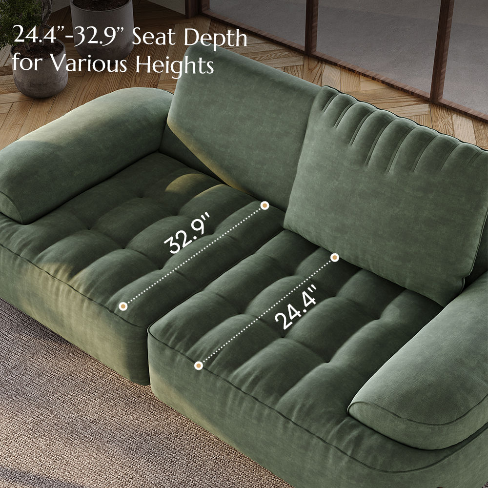 Fabric Green Fabric Sofas & Loveseats
