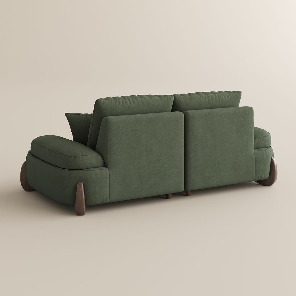 Home Theater Green Fabric Sofas & Loveseats