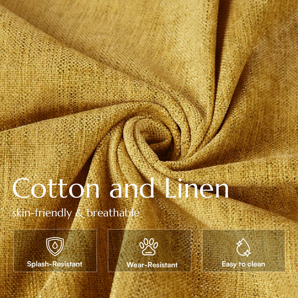 Cotton Yellow Cotton and Linen Sofas & Loveseats