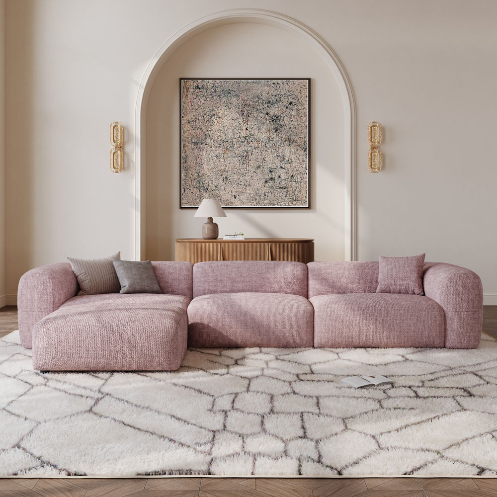 Pink Pink Chenille Sofas & Loveseats