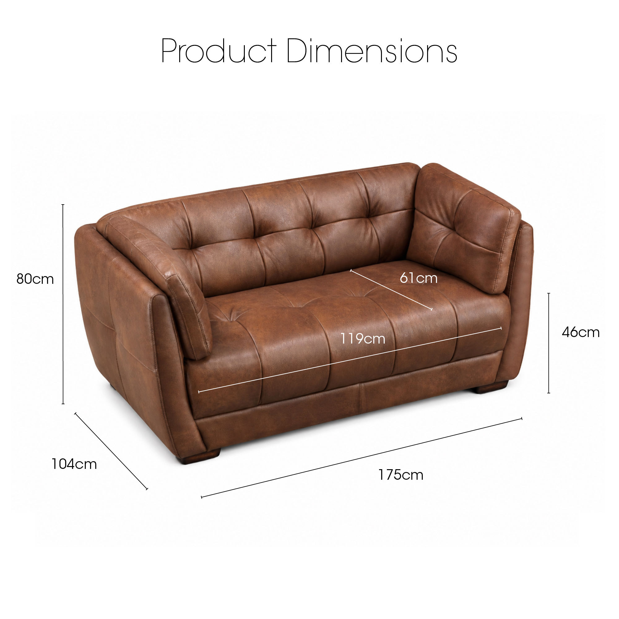 Walnut Color Genuine Leather Sofas & Loveseats