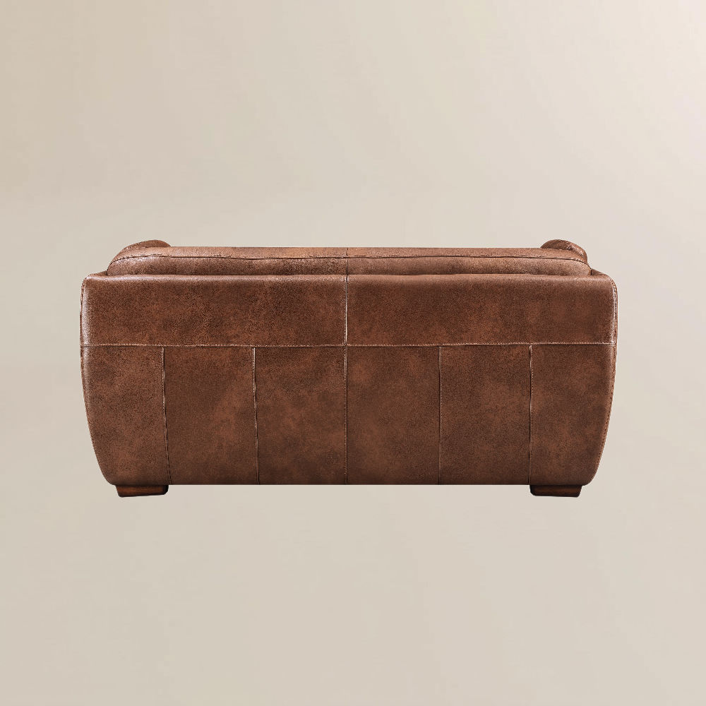 Walnut Color Genuine Leather Sofas & Loveseats