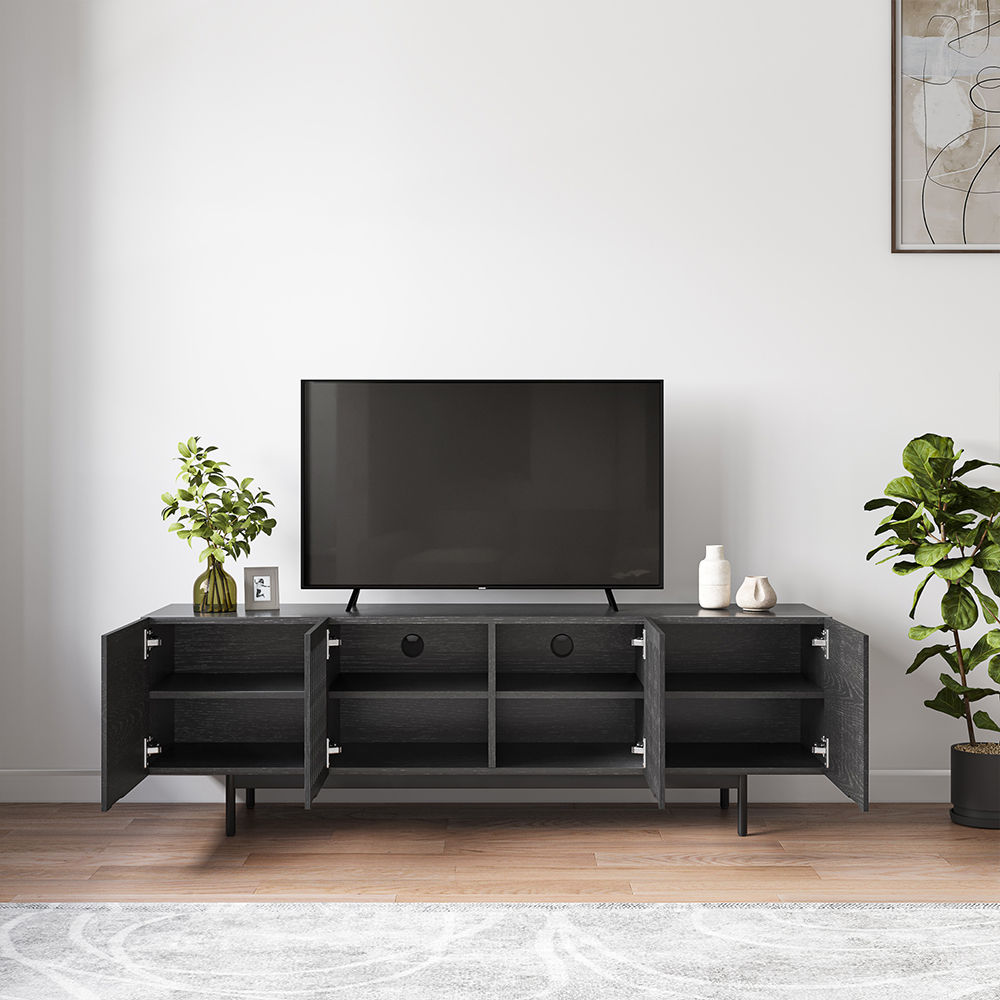Mid Century Modern Black MDF TV Stands