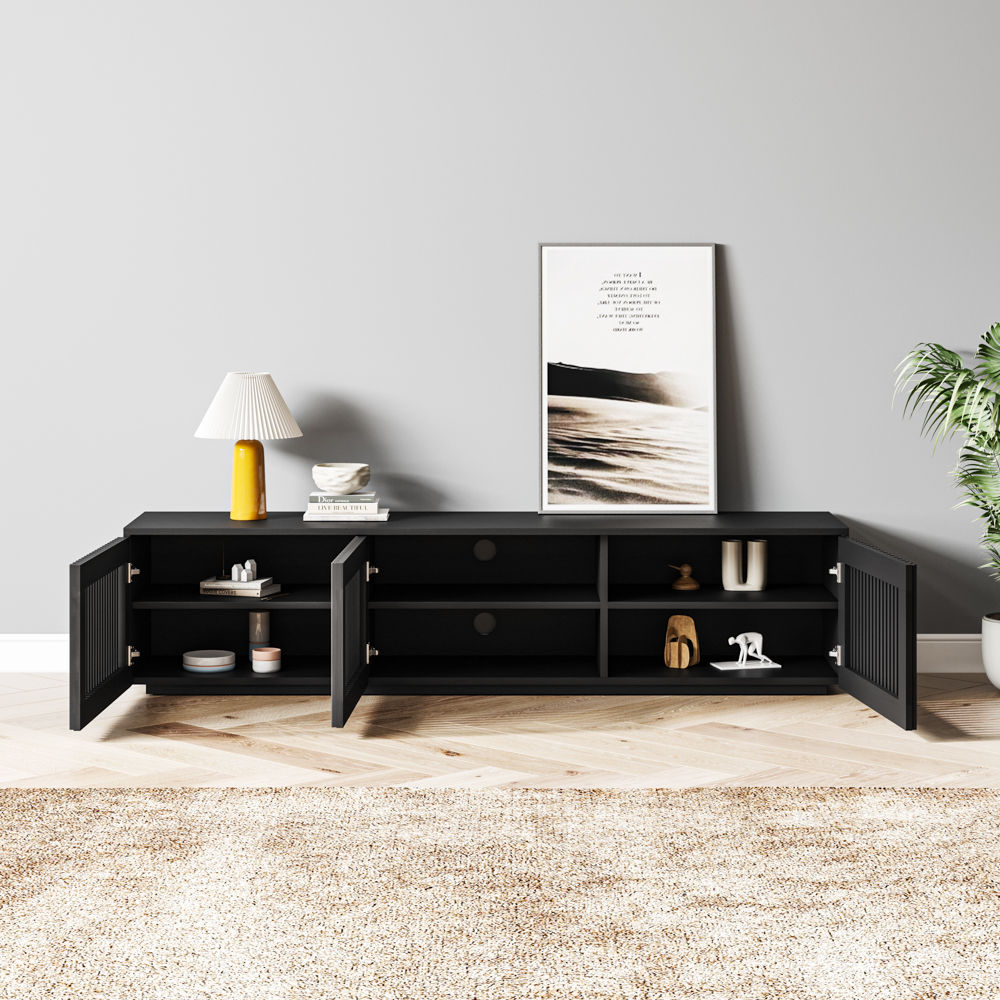 Assemblage partiel Noir Contreplaqué Mobilier de salon