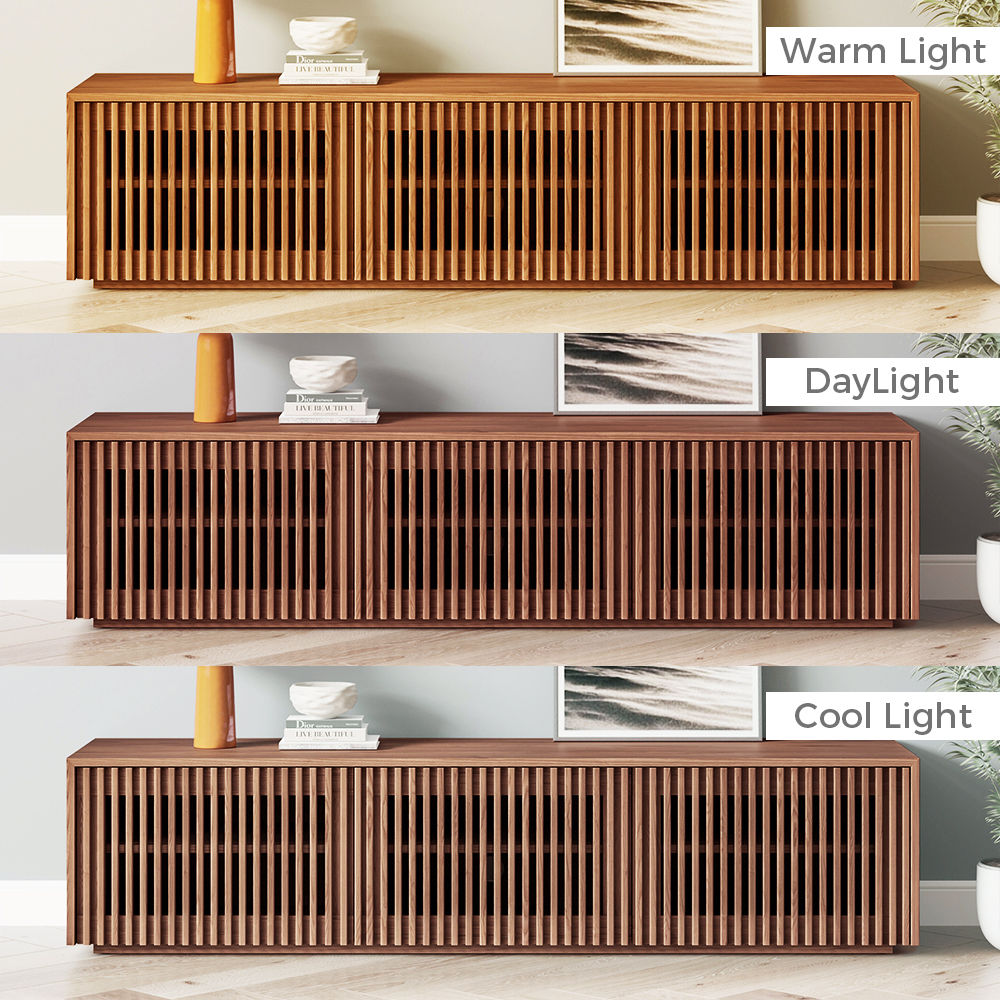Mid Century Modern Legno scuro Compensato Supporti TV