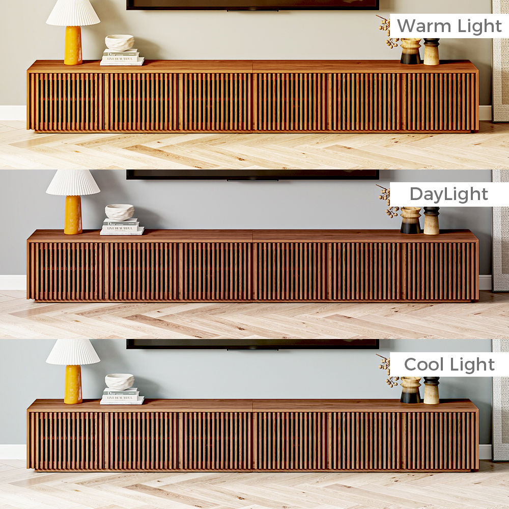 Mid Century Modern Dark Wood Plywood TV Stands