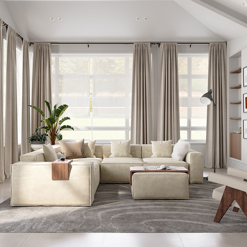 Rectangular Walnut Color MDF Tables