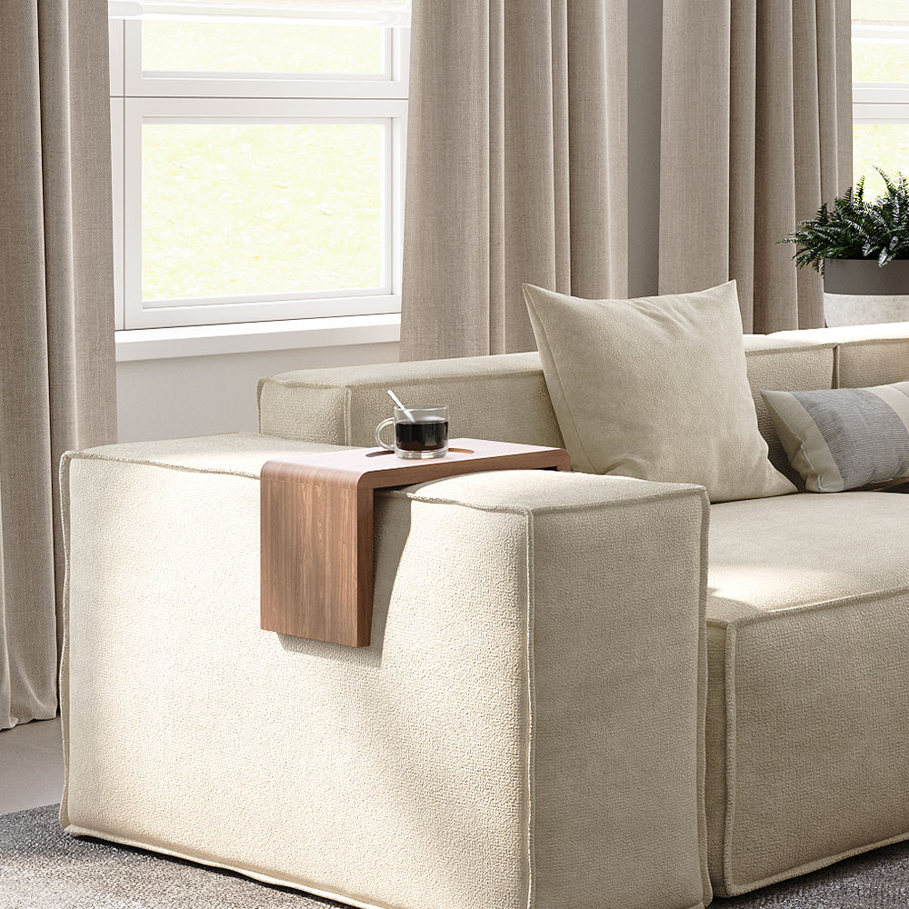 Partly Assemble Walnut Color MDF Tables