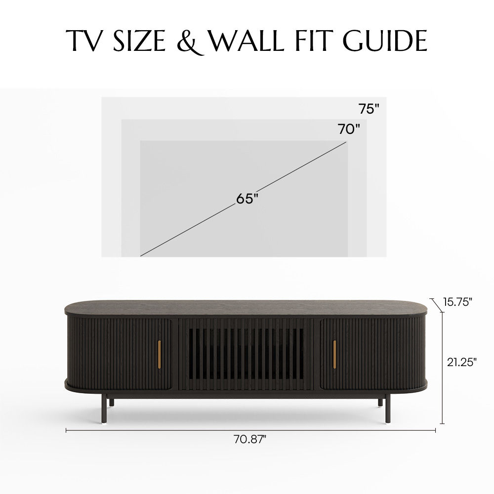 Wood Black Plywood TV Stands