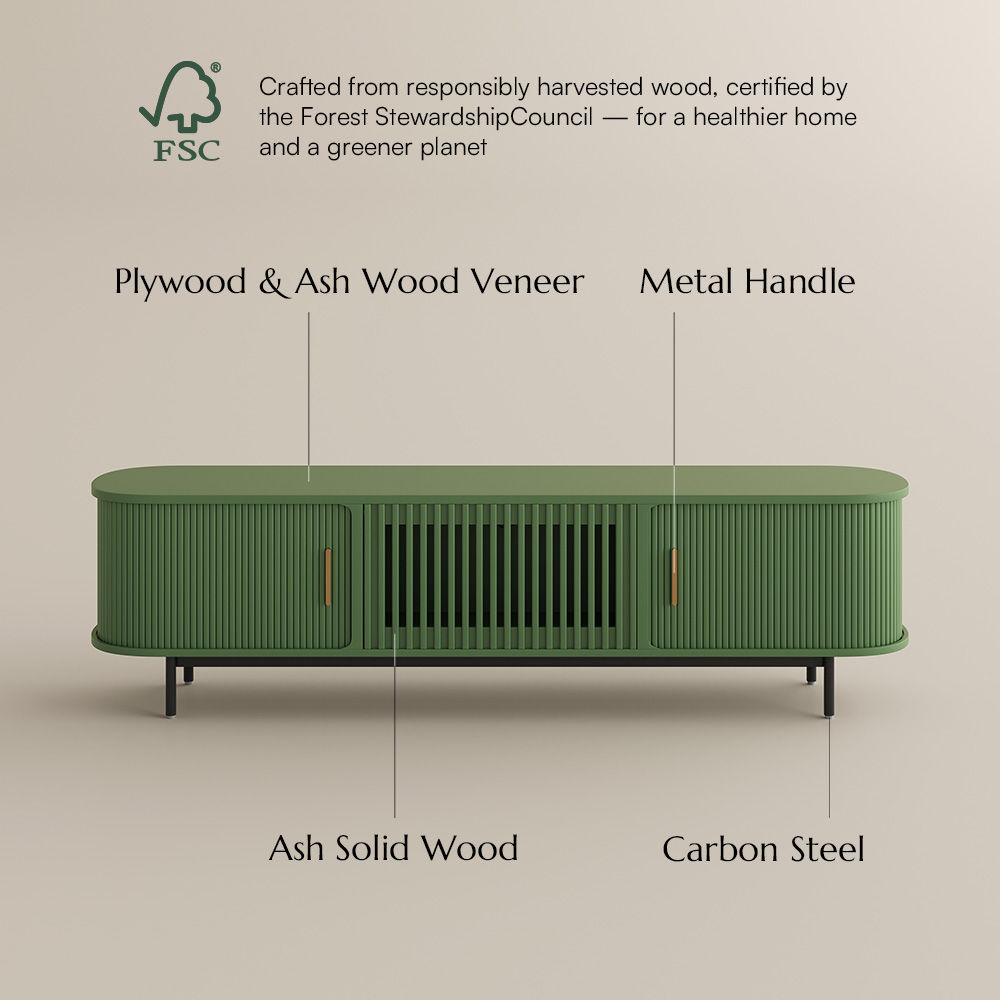 Floor TV Stand Green Plywood TV Stands