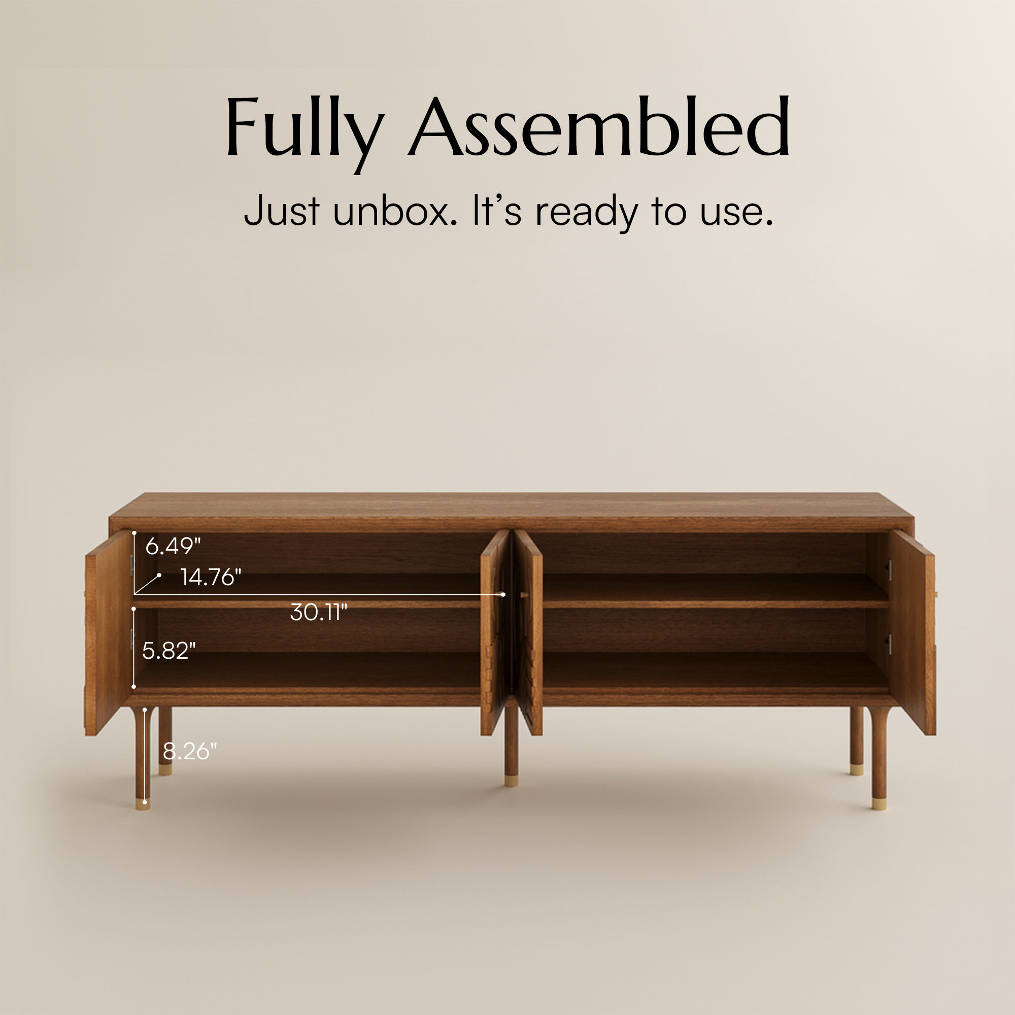 Brown Walnut Color MDF TV Stands