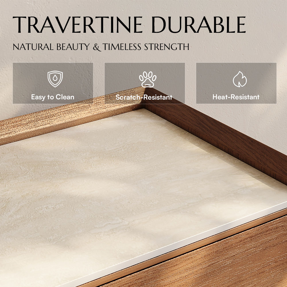 Low Walnut Color Plywood TV Stands